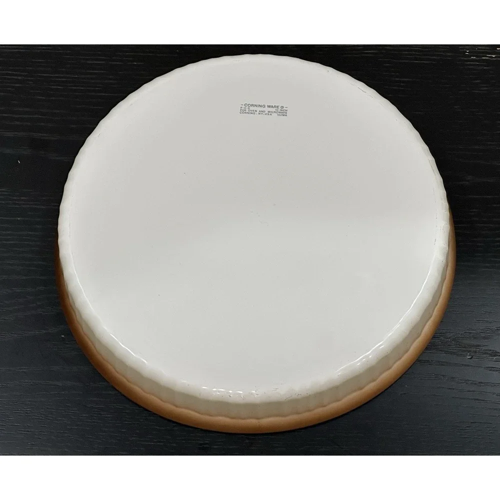 Corning Ware French Bisque F-3-B Round Quiche Tart Dessert Baking Dish 10 Inch